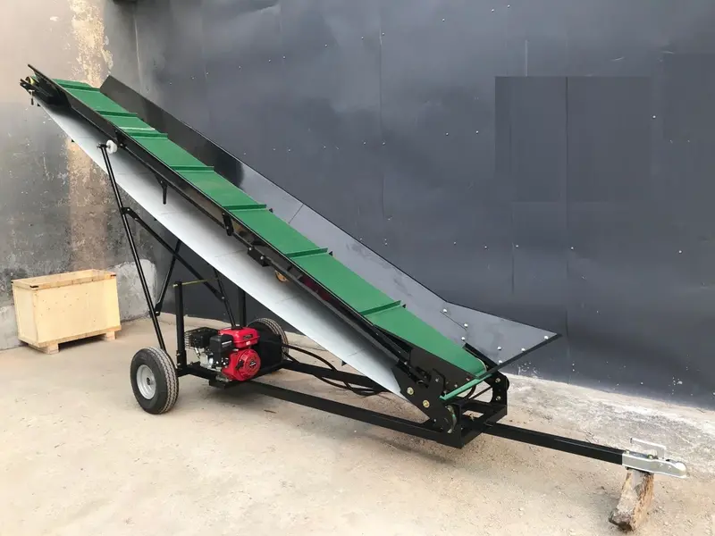 Gas-Powered Portable Material Conveyor – Efficient Firewood, Grain & Bulk Material Handling System | FC300/FC500