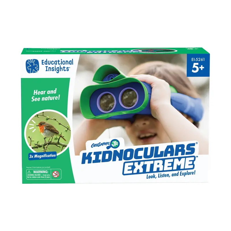 GeoSafari Jr. Kidnoculars Extreme – 3x Magnification Learning Binoculars