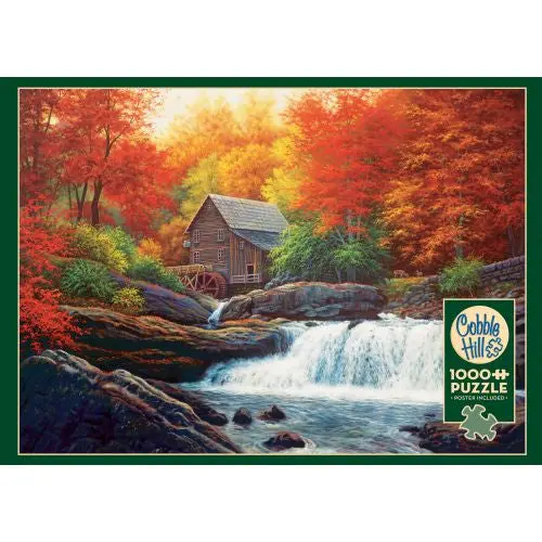 Glade Creek Grist Mill Autumn Puzzle – 1000-Piece Scenic Landscape Jigsaw