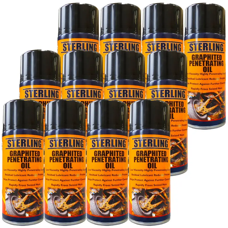 Graphite Penetrating Oil Spray – 400ml Anti-Seize Lubricant, 12-Can Case