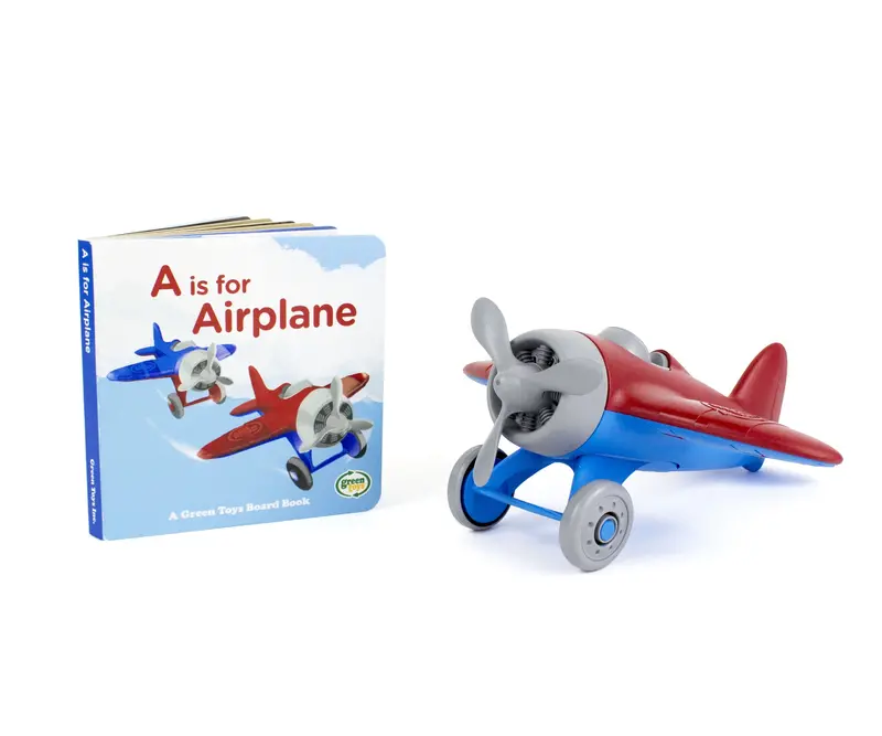 Green Toys Alphabet Airplane Set with Board Book