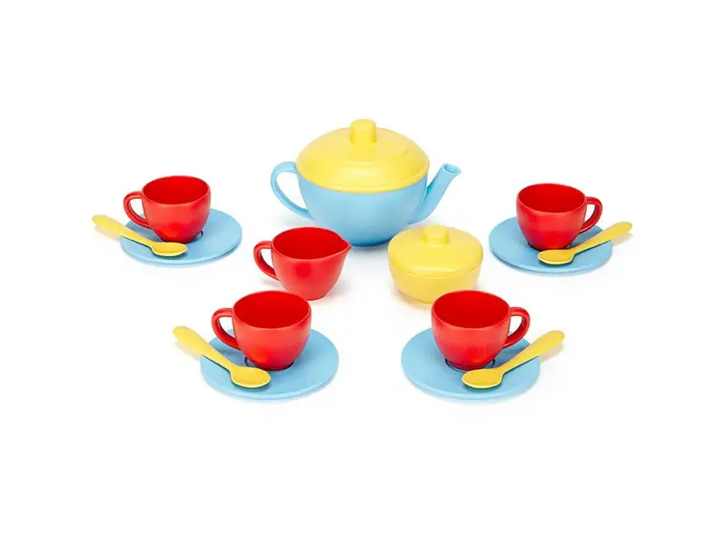 Green Toys Eco-Friendly Blue Tea Set for Imaginative Play