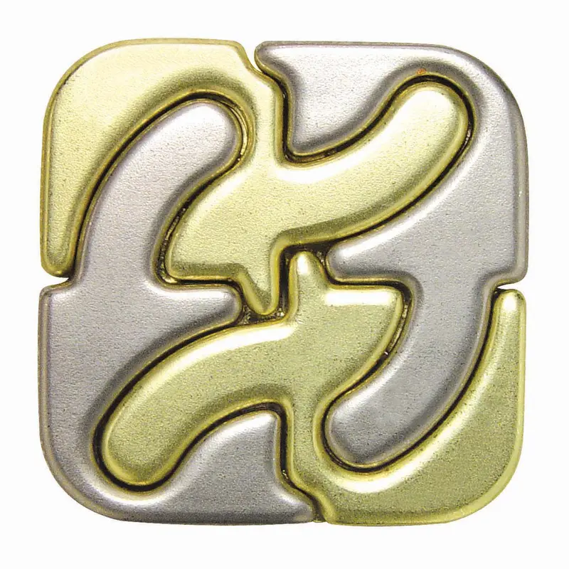 Hanayama Cast Square Puzzle – Level 6 Geometric Separation Puzzle