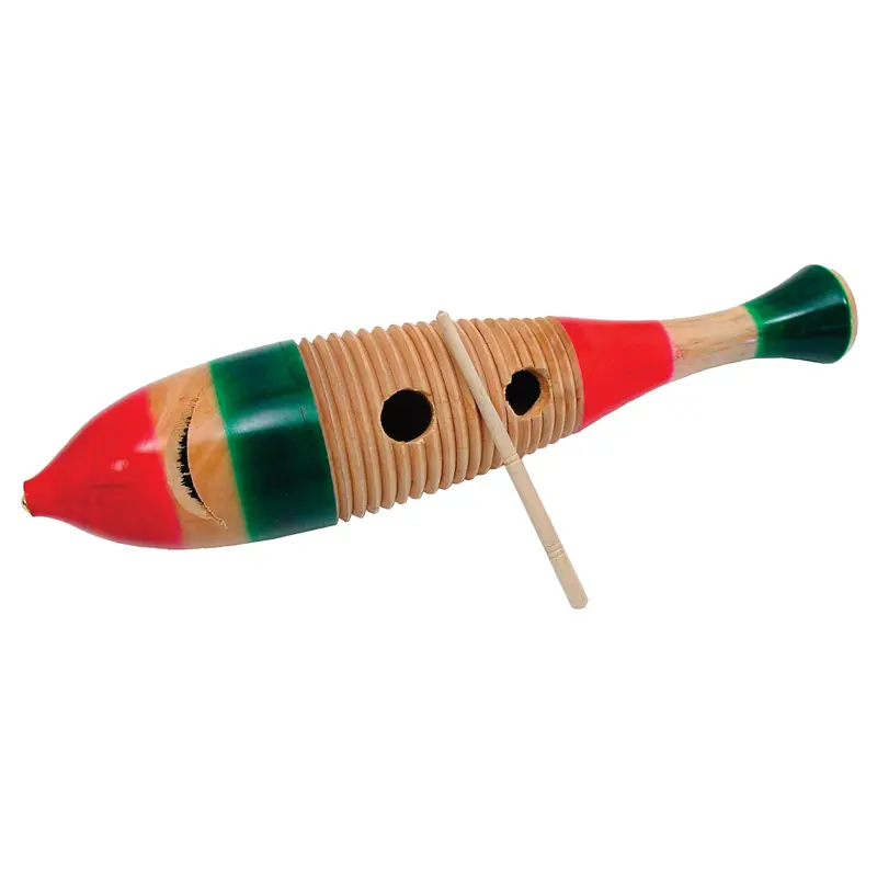 Handcrafted Medium Wooden Guiro for Sensory Musical Exploration