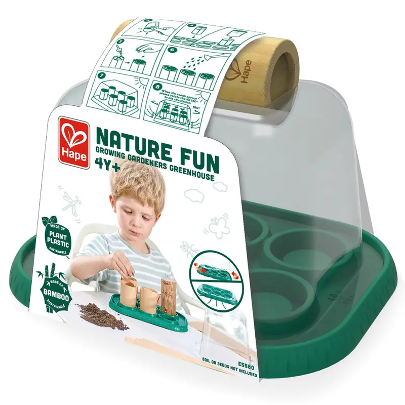 Hape Growing Gardeners Greenhouse Kit – STEM Learning Activity for Ages 4+