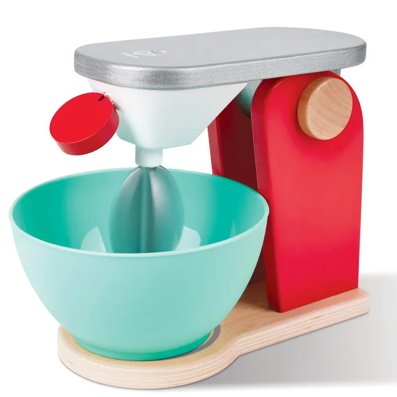Hape Red Mix & Bake Playset – Whirl-and-Twirl Wooden Blender Toy