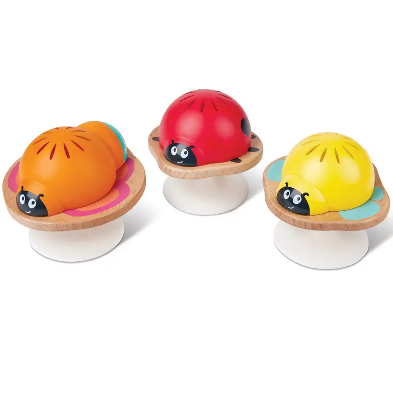 Hape Stay-Put Insect Rattle Set – Vibrant 3-Piece Sensory Toy