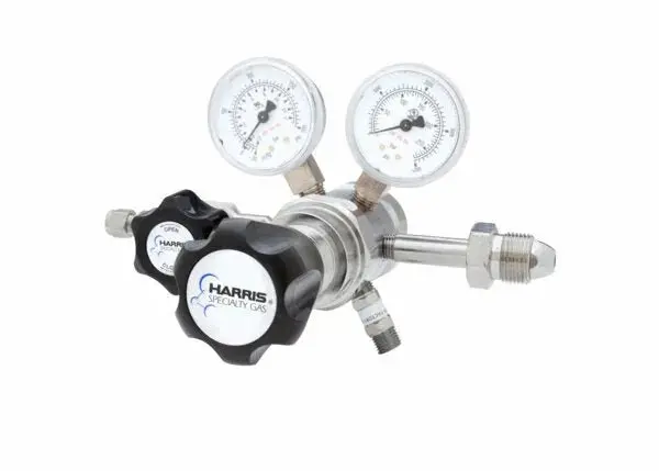 Harris Two-Stage Ultra-High-Purity Brass Regulator – Model 722C-250-346-C-2 For Critical Gas Applications (722C250346C2) 1
