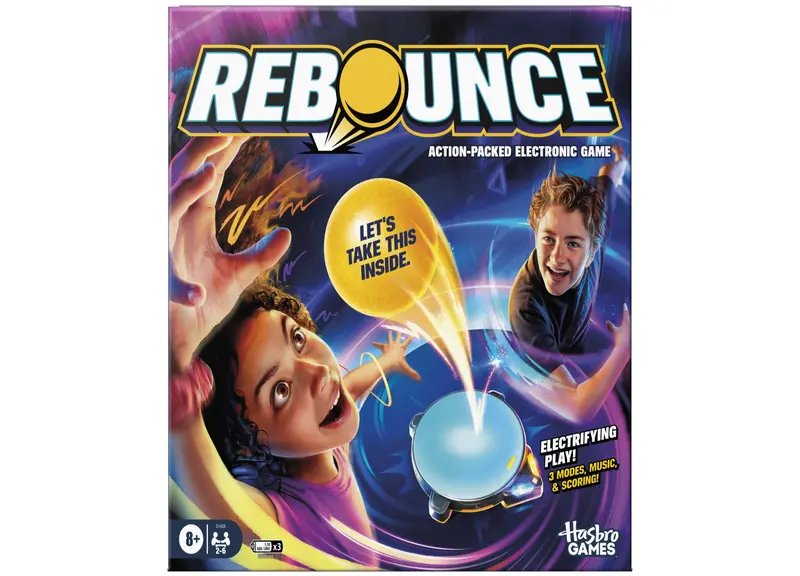Hasbro Rebounce Indoor Board Game – Fast-Paced Action & Bounce Challenge