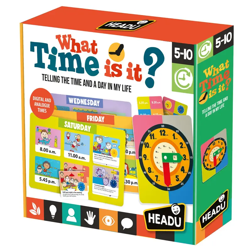 Headu What Time Is It? – Interactive Analog Clock Learning Game for Kids