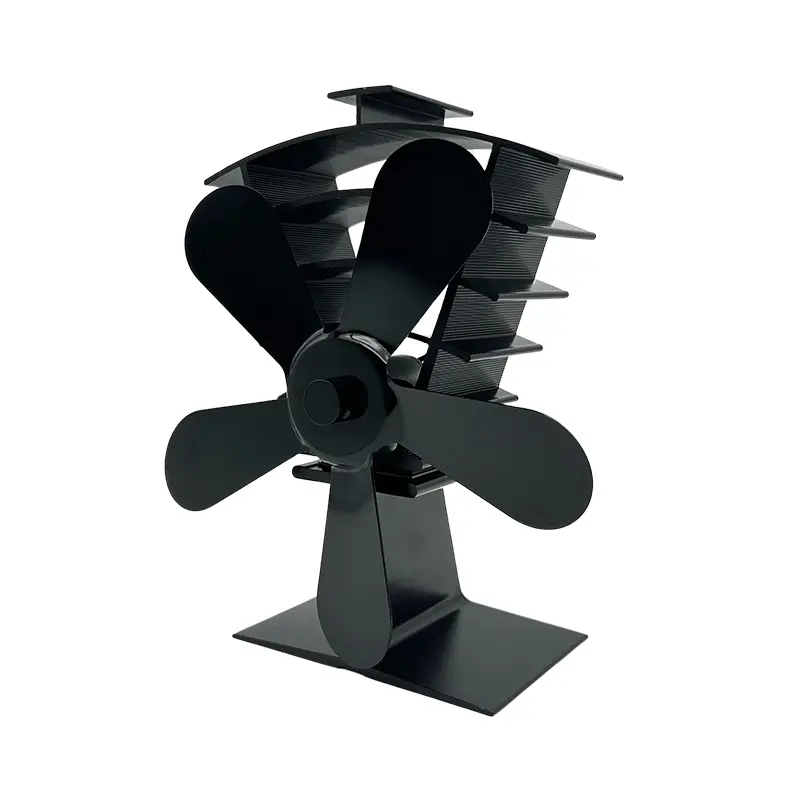 Heat-Powered Wood Stove Fan – 250 CFM Silent, Electricity-Free Air Circulator for Stoves