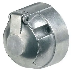 Heavy-Duty 7-Pin 12N Metal Trailer Socket