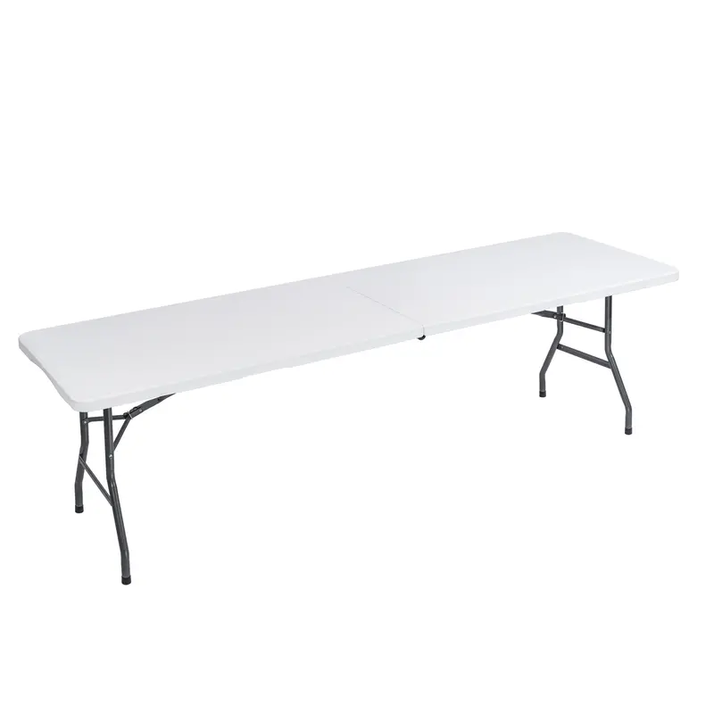 Heavy-Duty 8-Foot Folding Event Table – Portable Plastic Utility Table for Indoor/Outdoor Use
