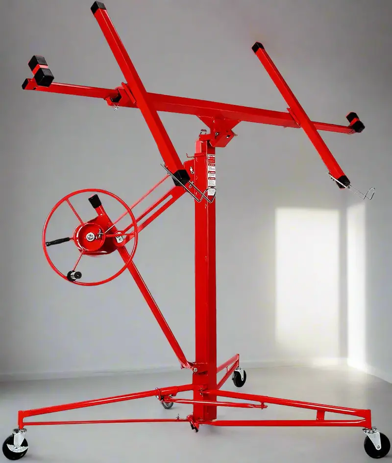 Heavy-Duty Drywall Panel Hoist – 11 ft / 16 ft Rolling Ceiling & Wall Lifter for Construction