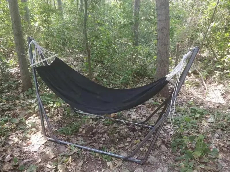 Heavy-Duty Portable Hammock with 440 lb Capacity Metal Stand – Indoor & Outdoor Use