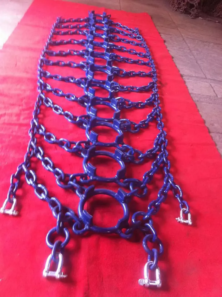 Heavy-Duty Skidder Tire Chains – Pair of 35.5″ x 32″ Forestry Chains with Center Ring (19mm, 1533 lbs, SKIDDER35532)