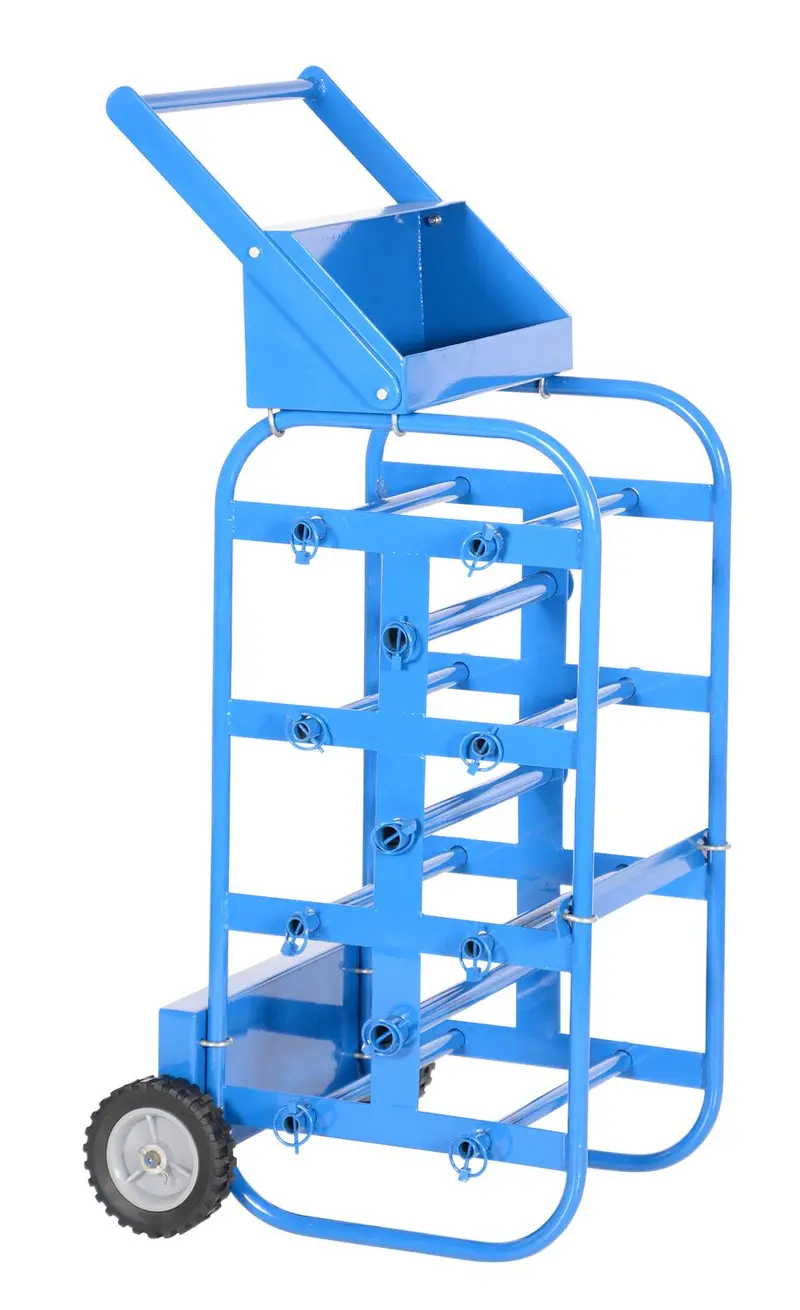 Heavy-Duty Steel Wire Reel Caddy with Mobility Wheels for Spool Storage
