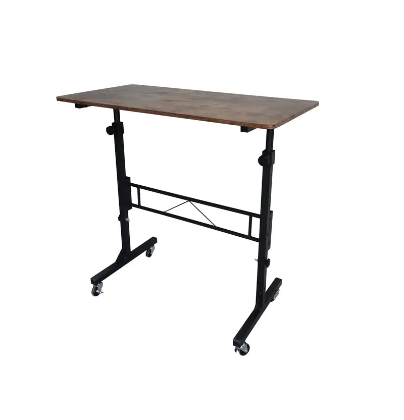 Height-Adjustable Mobile Standing Desk with Casters – 27 to 43.5 Inches, Compact Workstation K2025
