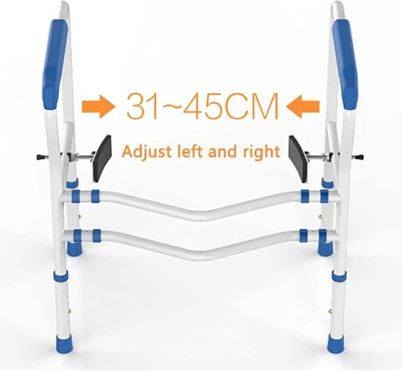 Height-Adjustable Toilet Safety Rail – Supportive Grab Bar for Seniors and Limited-Mobility Users