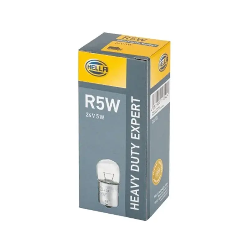 Hella BA15S 24V 5W Heavy-Duty Single-Filament Tail Light Bulbs – Pack of 10