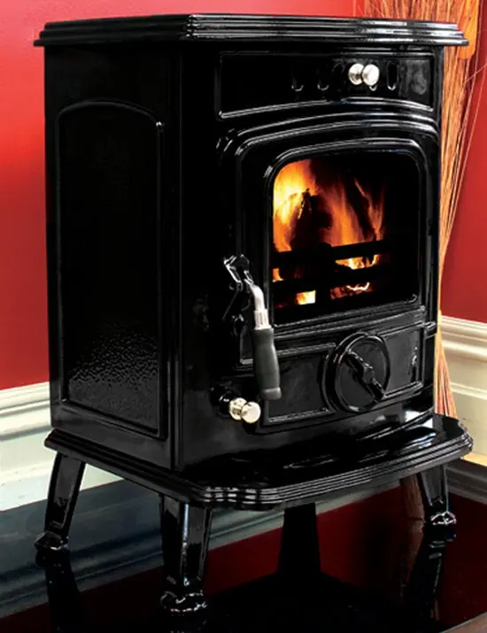 Henley Aran 6kW Black Enamel Wood Burning Stove – Classic Aesthetic & Efficiency