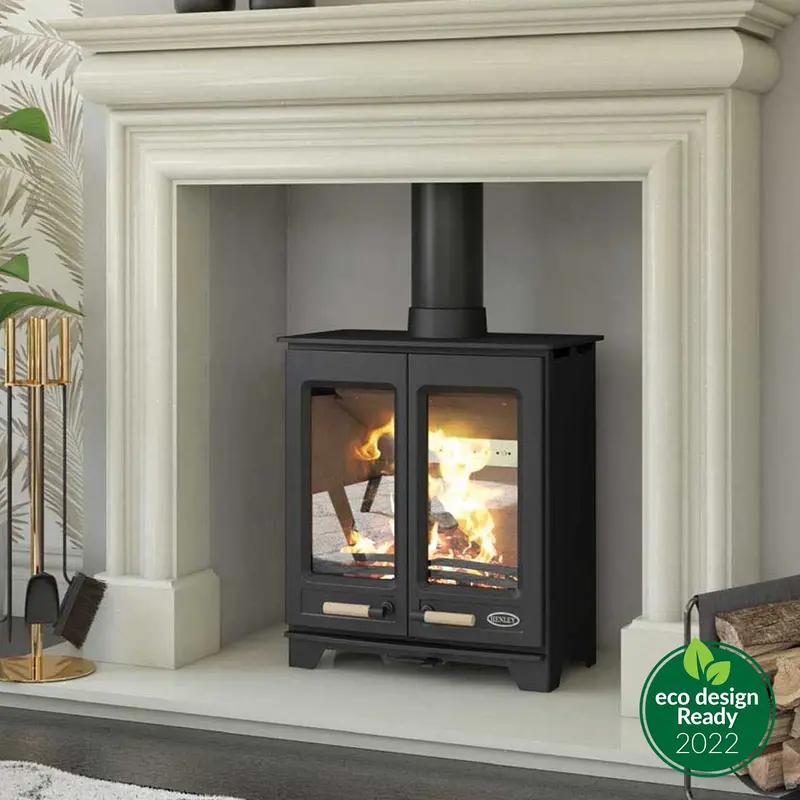 Henley Hampton 5kW Twin-Door Wood Burning Stove – Eco-Friendly Design