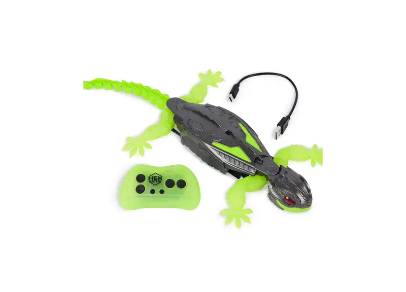 HEX BOTS Wall-Crawling Gecko RC Toy – Glow-in-the-Dark Climbing Robot