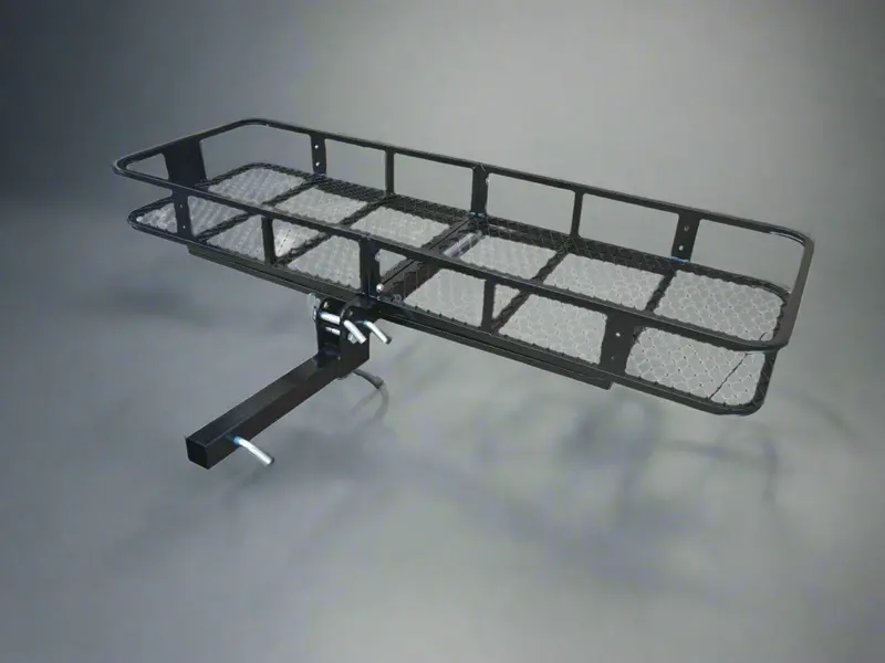 Hitch-Mounted Folding Cargo Carrier – Expandable Luggage Basket for Vehicles