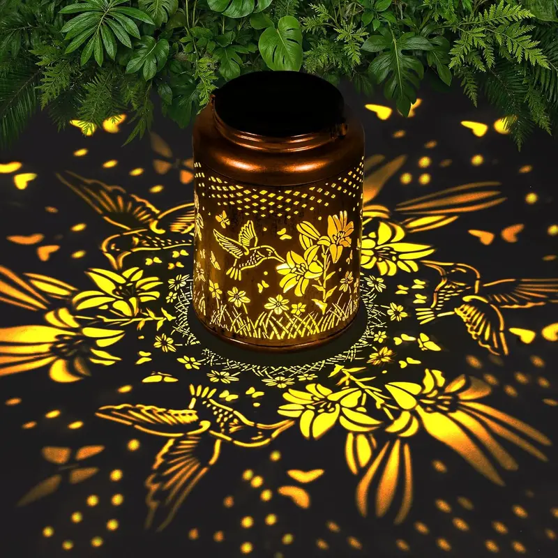 Hummingbird-Themed Solar Lanterns – Weatherproof Hanging Garden & Patio Lights