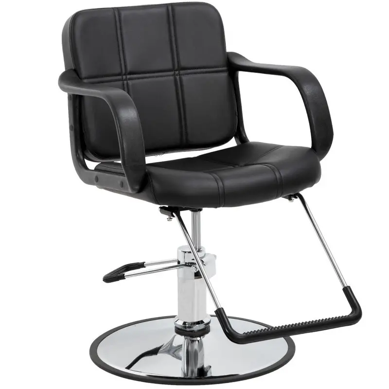 Hydraulic Salon Barber Chair – Heavy-Duty Styling Seat with Adjustable Height & Swivel Base BS5W