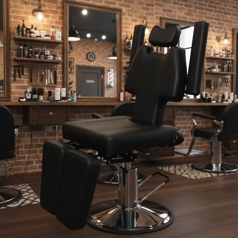 Hydraulic Tattoo Reclining Chair with Adjustable Backrest & Seat – Black Salon Ink Station Bed