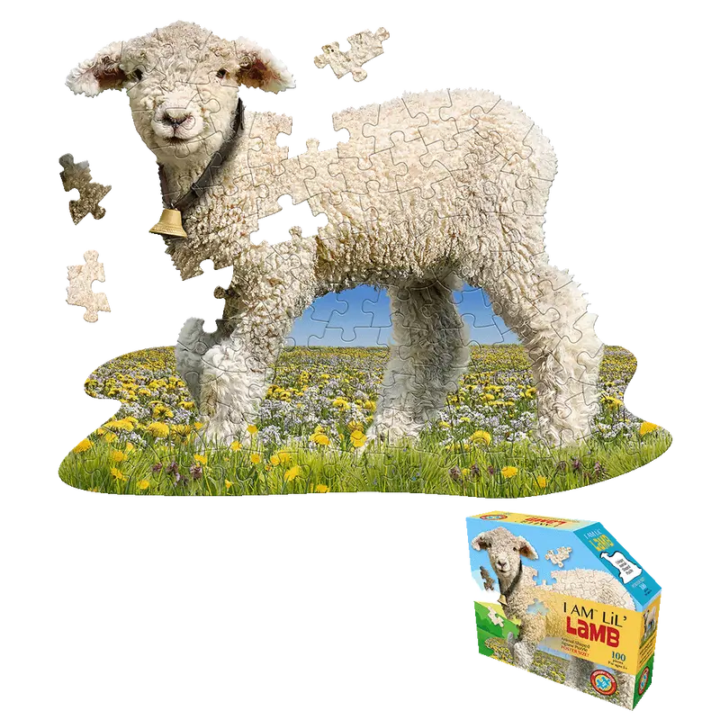 I AM LiL’ LAMB Jigsaw Puzzle – 100-Piece Gentle Farm Animal Design by Madd Capp