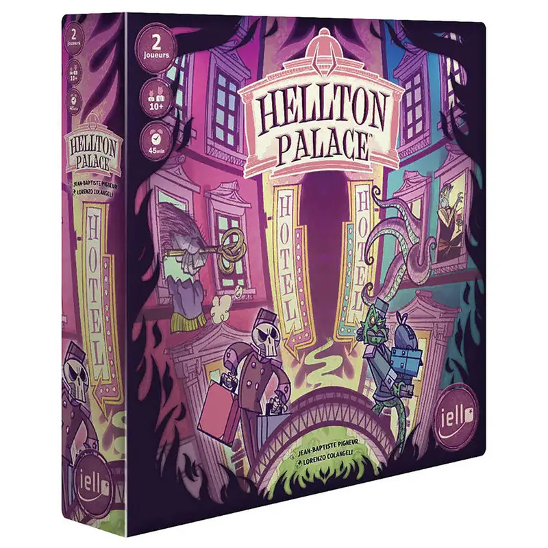 IELLO Hellton Palace: Two-Player Underworld Hotel Strategy Game