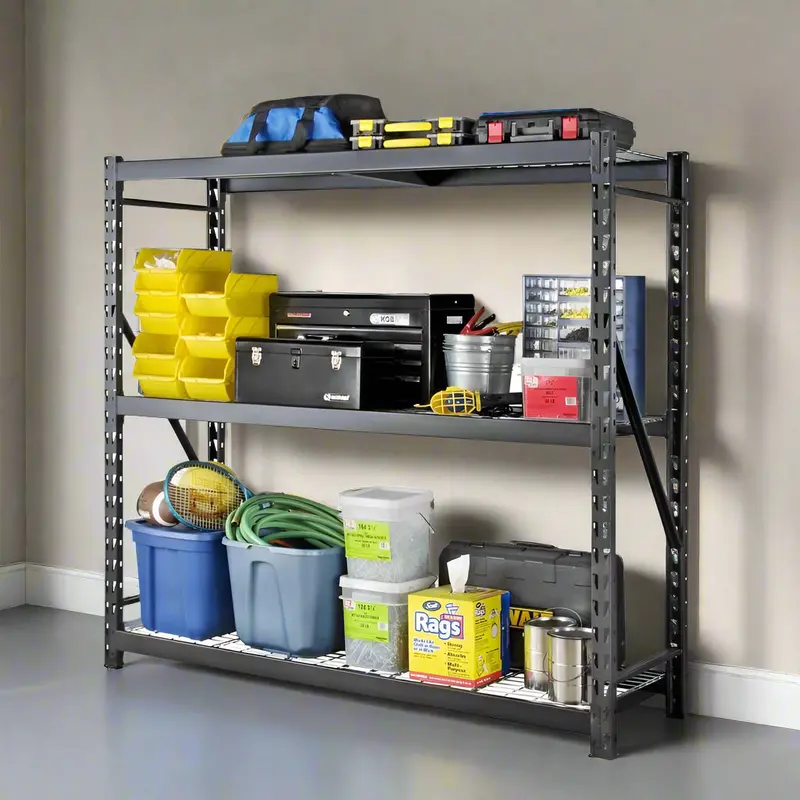 Industrial Garage Shelving System – 3-, 4-, or 5-Tier Heavy-Duty Steel Storage Rack