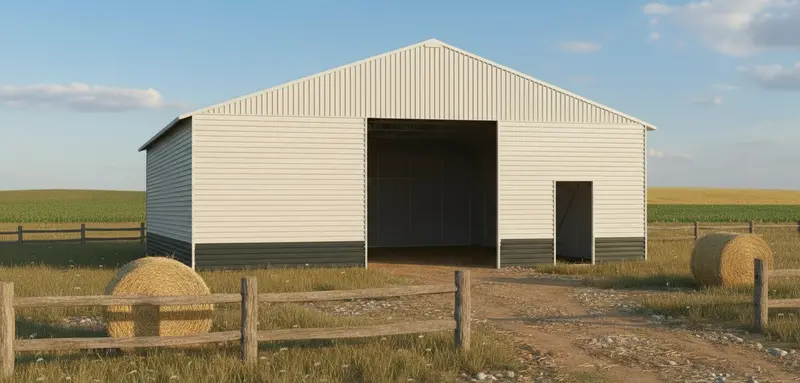 Industrial Metal Storage Building with Electric Roll-Up Door – 43’×50′, 43’×66′, or 43’×82′ Steel Garage