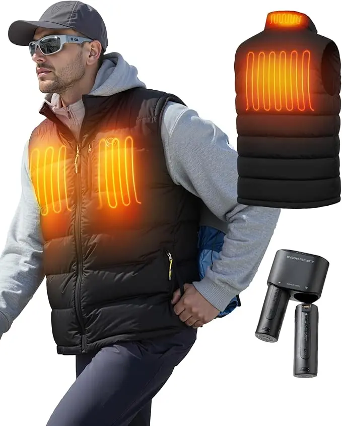 InoKraft Portable Rechargeable Hand Warmer with Dual USB Power Bank Function