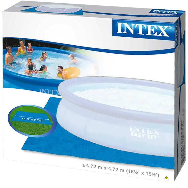 Intex Blue Ground Cloth – Heavy-Duty Pool Liner Protector for 8–15 ft Round Pools