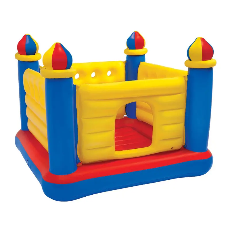 Intex Castle Jump-O-Lene Inflatable Bouncer – Safe Indoor Play Structure with Crawl-Thru Entry