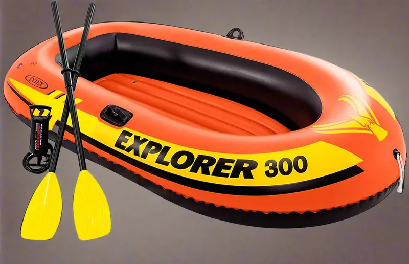 Intex Explorer 3-Person Inflatable Boat – Durable Multi-Use Raft for Lakes, Pools & Calm Waters | 58332NP