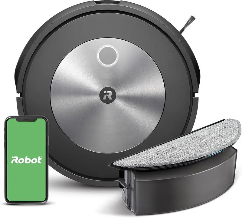 iRobot Roomba Combo j5 Vacuum & Mop Robot – Smart Mapping, Pet Waste Avoidance, Room-by-Room Cleaning, Alexa-Compatible, Ideal for Pet Hair