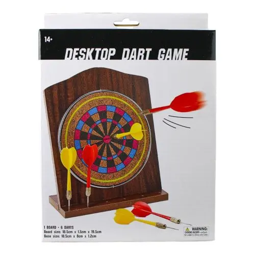 Island Dogs Mini Desktop Dart Game – Safe Magnetic or Soft-Tip Set