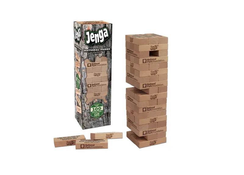 JENGA National Parks Edition – Hardwood Strategy Game by USAopoly