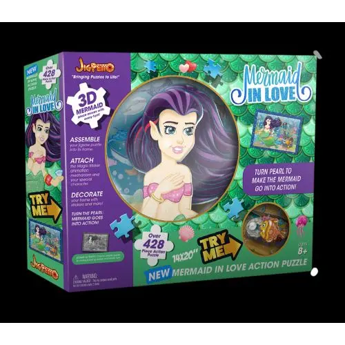 Jigpetto Mermaid Underwater Adventure Puzzle – 428-Piece Vibrant Ocean-Themed Jigsaw