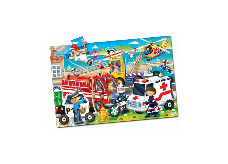 Jumbo Emergency Rescue Floor Puzzle – 50-Piece Scene Builder