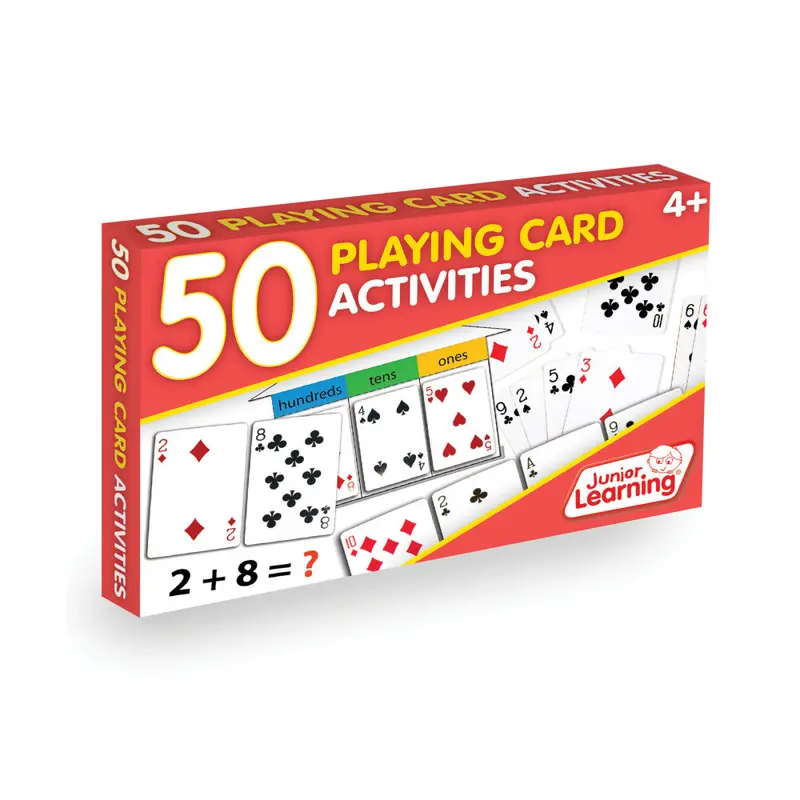 Junior Learning 50 Math Card Activities – Educational Deck for Ages 5–6