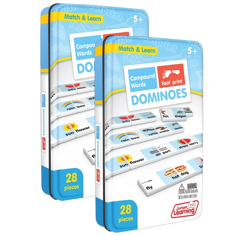Junior Learning Compound Words Dominoes – Two-Set Matching Game for Vocabulary Development