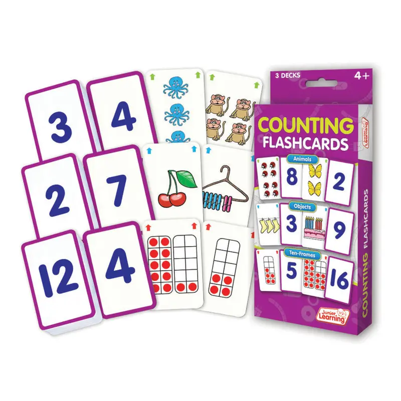 Junior Learning Counting Flashcards – Visual Math Aid for Preschool & Early Elementary