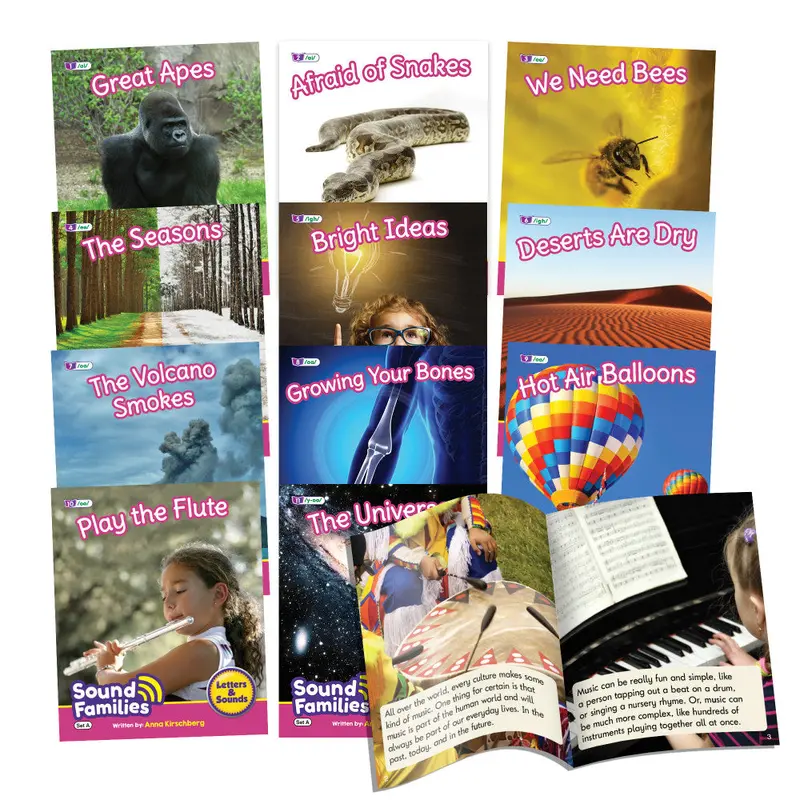 Junior Learning Decodable Readers: 12-Book Long Vowel Nonfiction Series
