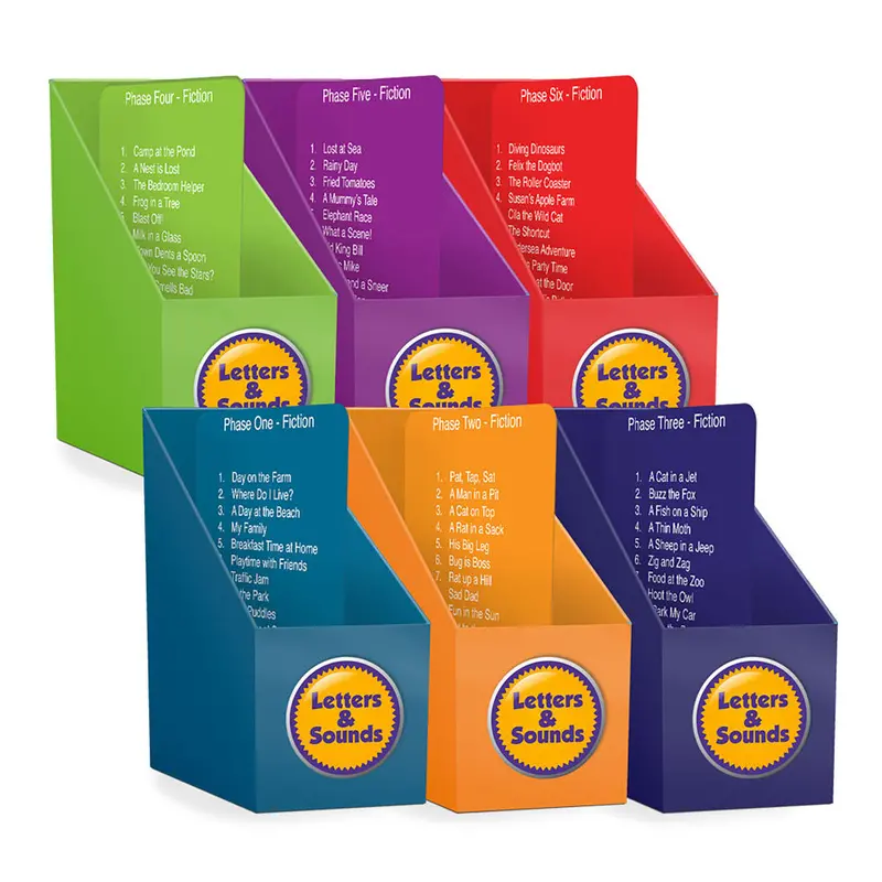 Junior Learning Decodable Readers Holder Set – 10-Slot Organiser for Early Literacy