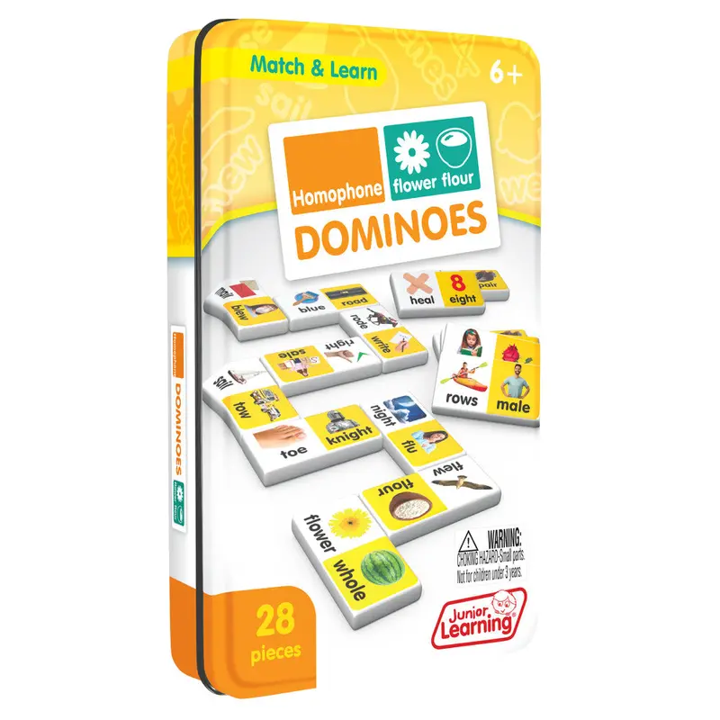 Junior Learning Homophone Dominoes – Vocabulary & Language Arts Matching Game